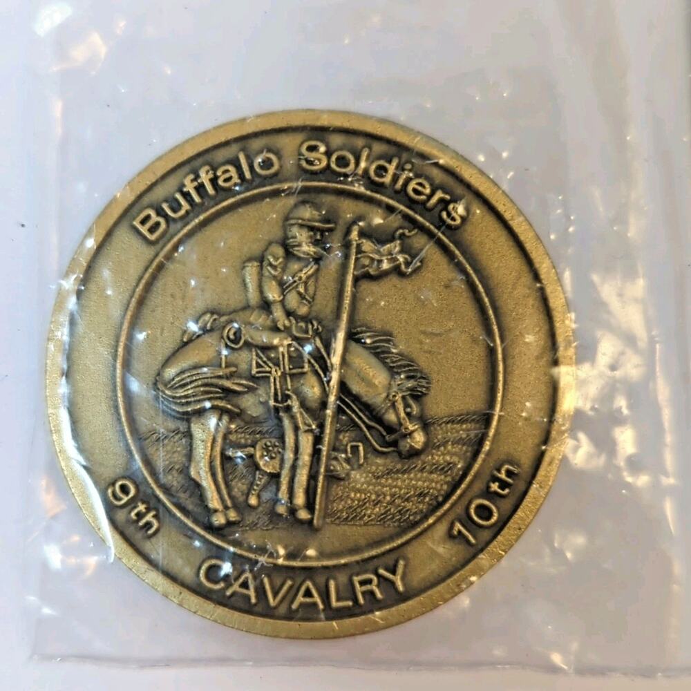 Vintage Buffalo Soldiers 9th & 10th Cavalry Challenge Coin Defenders of the West